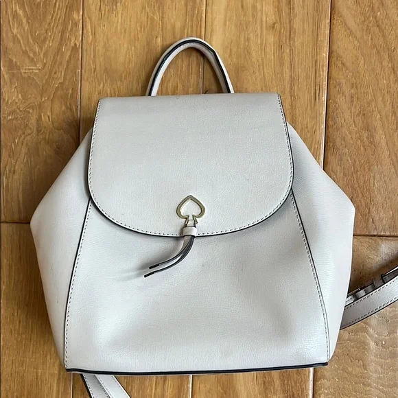 kate spade Light Pink Leather Drawstring Backpack Kate Spade New York Pink Backpack with Strap Accent  main image 3